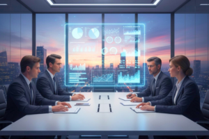líderes desenvolvendo estratégia de IA nas empresas