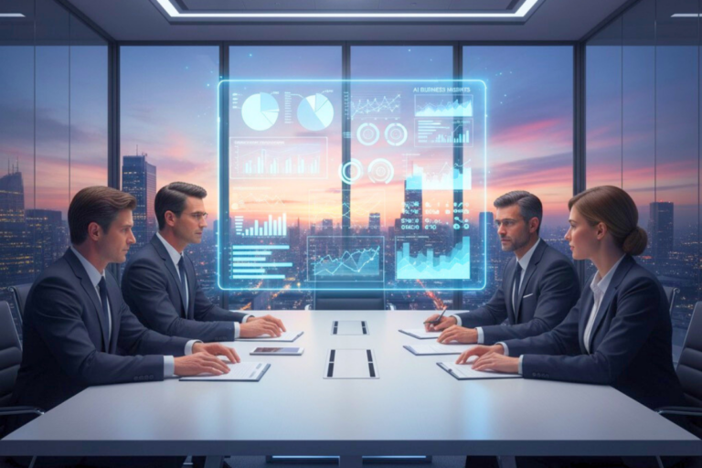 líderes desenvolvendo estratégia de IA nas empresas